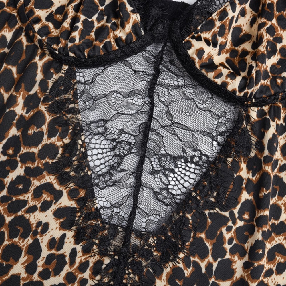 SOLD OUT Sexy Leopard Lace Lingerie Animal Print Bodysuit - Picture 9 of 9